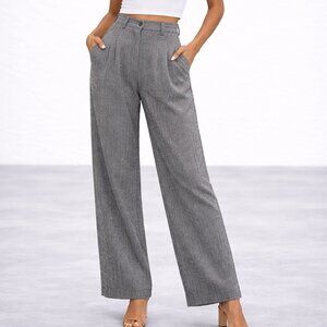 L.L.Bean Classic Fit Herringbone Flannel Pants Cotton Size 16 Preppy Chic Office